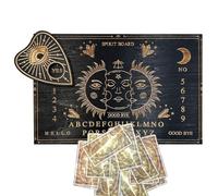 Juego de tablero Ouija - Tablero Ouija espiritual, Planchette de mensajes de madera para tomar decisiones con letras y números - Tablero de péndulo con decoraciones espirituales para niños, niñas, reg