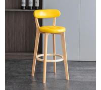 Juego de taburetes de bar de 2 a 28 pulgadas de altura, asiento acolchado, patas de madera maciza, cómodo reposapiés para isla de cocina o comedor, elegante diseño de piel sintética