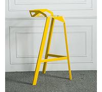 Juego de taburetes de bar geométricos amarillos vintage industriales para sillas de bar Tieyi de alta familia, estilo industrial moderno, taburetes de bar con altura de mostrador.