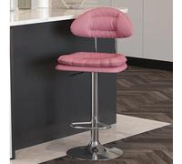 Juego de taburetes de bar giratorios de altura ajustable, cómodos asientos acolchados con soporte de espalda y reposapiés, perfecto para cocina, hogar bar y muebles de comedor