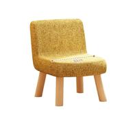 Juego de taburetes de madera maciza con respaldo y cojín de lino extraíble, cómodos taburetes pequeños para el hogar u oficina, esponja de alto rebote, juego de 4