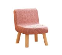 Juego de taburetes de madera maciza con respaldo y cojín de lino extraíble, cómodos taburetes pequeños para el hogar u oficina, esponja de alto rebote, juego de 4