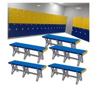 Juego de taburetes plegables, banco portátil de plástico ABS impermeable para cambiar zapatos y pañales, diseño que ahorra espacio para gimnasio, baño, escuela