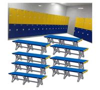Juego de taburetes plegables, banco portátil de plástico ABS impermeable para cambiar zapatos y pañales, diseño que ahorra espacio para gimnasio, baño, escuela