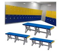 Juego de taburetes plegables, banco portátil de plástico ABS impermeable para cambiar zapatos y pañales, diseño que ahorra espacio para gimnasio, baño, escuela