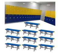 Juego de taburetes plegables de plástico ABS impermeable para cambiar zapatos y pañales, diseño que ahorra espacio para gimnasio, baño, escuela