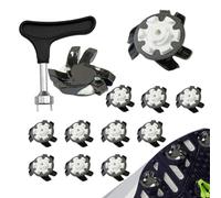 Juego de tacos de golf - 12 pinchos giratorios, tacos de zapatos de alta tracción, accesorios de calzado fáciles de instalar, mejora de agarre antideslizante para práctica de Fairway, Greens, club