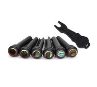 Juego de tacos y extractor de caballete de guitarra acústica de ébano para guitarra baja, clavijas de caballete de cuerdas y clavos de guitarra fáciles de usar