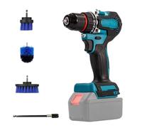 Juego de taladro atornillador de impacto con batería de 18 V, taladro con 24 accesorios, broca, portabrocas de 13 mm, par máximo de 50 Nm, reparaciones bricolaje (sin batería ni cargador)