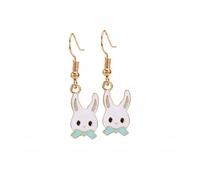 Juego de taladro para joyas, pendientes de conejo, con diseño de conejo, de Pascua, de huevo y zanahoria, pendientes de Pascua de dibujos animados lindo compatible con máquina herramienta perforadora