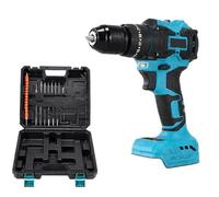 Juego de taladro y destornillador inalámbrico compatible con batería Makita de 18 V (sin batería), portabrocas de 3/8 pulgadas, 50 NM, taladro combinado eléctrico sin escobillas con embrague de 25+3