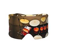 Juego de tambor, máscara de ojos refrescante con impresión estándar para dormir en total oscuridad, máscara de dormir suave, regalos para hombres y mujeres