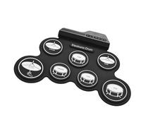 Juego de tambores electrónicos plegables con pedales de pie y palos, kits eléctricos digitales para principiantes