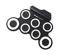 Juego de tambores electrónicos plegables con pedales de pie y palos, kits eléctricos digitales para principiantes