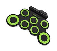 Juego de tambores electrónicos plegables con pedales de pie y palos, kits eléctricos digitales para principiantes