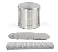 Juego de tamices de clasificación de diamantes, tamiz portátil de acero inoxidable con soporte, diseño de superficie lisa para joyerías, ideal para clasificar y colar piedras preciosas