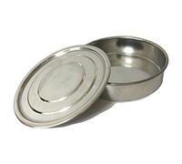 Juego de tamices de prueba económicos de 10 cm con tapa y bandeja - Tela metálica de acero inoxidable 304, mallas de 5 a 230(D4" ECF)