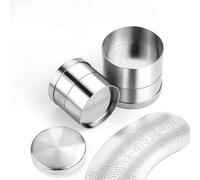 Juego de tamices profesionales for clasificación de diamantes, de acero inoxidable, for piedras preciosas, con 3 tamaños disponibles (diámetro de 48/65/80 mm), for clasificar perlas.(Large)