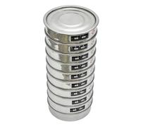 Juego de tamices Prueba de inspección de muestreo estándar de laboratorio Diám. de tamiz. Apertura de malla de filtro de acero inoxidable 304 de 20 cm 0.075-2 mm Malla 10-200 1 juego (11 piezas)