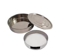 Juego de tamiz prueba laboratorio con tapa, fondo y 0,0328-0,6 mm, diámetro 20 cm, estándar for muestreo e inspección(0.2mm)