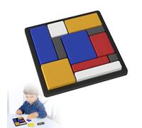 Juego de Tangram de Madera para Niños - Puzzle Educativo con 128 Tarjetas de Retos y 88 Niveles - 4 Modos de Juego, Portátil - Regalo Creativo para Estimular Lógica (3+ Años)