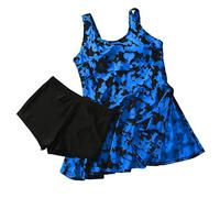 Juego de tankini para mujer Beachwear Curvy Tankini de dos piezas cintura alta contenitivo verano Trajes de playa tallas grandes Swimwear Traje de baño mujer Control del vientre Natación Top y