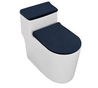 Juego de tapa inodoro elástica terciopelo Universal y juego tanque, almohadilla asiento invierno suave, 2 juegos(Multi-colored)
