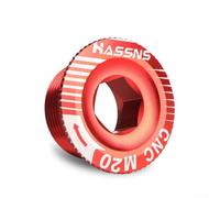 Juego de tapa y cubierta de perno de manivela de aluminio para M19 M20, compatible con sistemas huecos Shiman0 y PROWHEEL (rojo M20)