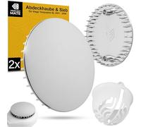 Juego de tapa y filtro de pelo para desagüe de ducha, Ø 112 mm, compatible con el juego de desagüe Viega Tempoplex del año 2001-2006, para plato de ducha con orificio de desagüe, tapa ABS cromada