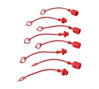 Juego de tapas antipolvo para equipos hidráulicos, 4 cubiertas de goma rojas para la serie ISO7241B, condiciones limpias (1/4 pulgadas)