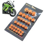 Juego de tapas para pernos de motocicleta - 30 cubiertas para tuercas de tornillos, carcasas protectoras de 5 colores | Protectores de motor resistentes a la oxidación para bicicletas, scooters, vehíc