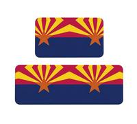 Juego de tapetes de cocina con estampado de bandera del estado de Arizona, para varios espacios interiores y exteriores