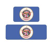 Juego de tapetes de cocina con estampado de bandera del estado de Minnesota para piso, juego de alfombras de cocina, para varios espacios interiores y exteriores