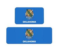 Juego de tapetes de cocina con estampado de bandera del estado de Oklahoma, para varios espacios interiores y exteriores