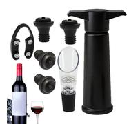 Juego de tapón de vino, abridor de jarra, juego de vertedor, tapón de botella de vino reutilizable, para vino espumoso, cocina, hogar, bar, regalo