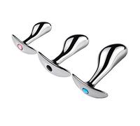 Juego de tapones anales de metal, juguetes anales, tapón anal de acero inoxidable, masajeador de próstata, pequeño + mediano + grande, base de media luna, unisex, juguete sexual Sm para parejas