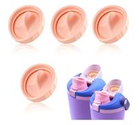 Juego de tapones de silicona a prueba de fugas para botellas de agua de 40 onzas, paquete de 4 anillos de sellado compatibles con tapas Owala (rosa)