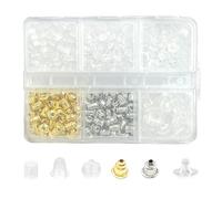 Juego de tapones para los oídos de 610 piezas, tapón trasero para los oídos, tapón para los oídos de silicona, tapón para los oídos anticaída, soporte para pendientes