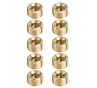 Juego De Tapones para Tuberías Latón Resistente 10 Uds. con Diseños Rosca Macho Hexagonal Interna Sellar Tapones Fácil Instalación Puertos Agua Aceite Y
