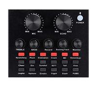 Juego de Tarjeta de Sonido Externo V8, Juego de computadora móvil Juego de Tarjeta de Sonido en Vivo Mezclador de Audio Cambiador de Voz Tarjeta de Sonido de grabación con 112 Sonidos eléctricos