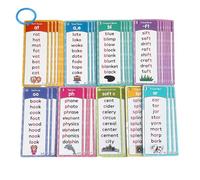 Juego de tarjetas de alfabeto Phonics - 1000 tarjetas binarias mixtas con palabras, herramienta de aprendizaje preescolar | Terapia temprana del habla, lectura, ortografía, juegos visuales, juguetes