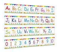 Juego de tarjetas de alfabeto y números para niños, diseños coloridos, educación de la primera infancia, recursos de enseñanza, tarjetas educativas