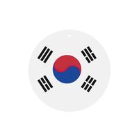 Juego de tarjetas de ambientador de coche redondas con diseño de bandera de la República de Corea, ambientador colgante con aroma a lavanda, 10/24 piezas