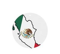 Juego de tarjetas de ambientador de coche redondas con diseño de mapa de la bandera de México, ambientador colgante con aroma a lavanda, 10/24 piezas