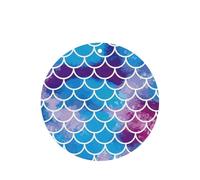 Juego de tarjetas de ambientador de coche redondas con escamas de pez de sirena, ambientador colgante con aroma a lavanda, 10/24 piezas