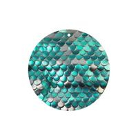 Juego de tarjetas de ambientador de coche redondas con escamas de sirena, ambientador colgante con aroma a lavanda, 10/24 piezas