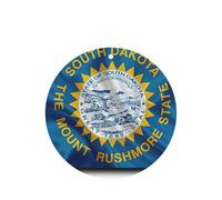 Juego de tarjetas de ambientador de coche redondas con mapa de la bandera de Dakota del Sur, ambientador colgante con aroma a lavanda, 10/24 piezas