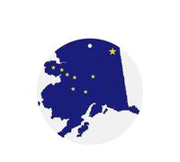 Juego de tarjetas de ambientador de coche redondas con mapa de la bandera del estado de Alaska, ambientador colgante con aroma a lavanda, 10/24 piezas