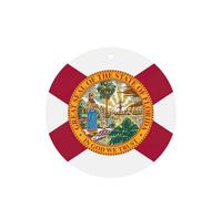 Juego de tarjetas de ambientador redondas para coche, diseño de bandera de Florida, ambientador colgante con aroma a lavanda, 10/24 piezas