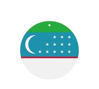 Juego de tarjetas de ambientadores redondos para coche, diseño de bandera de la República de Uzbekistán, aroma a lavanda, 10/24 piezas